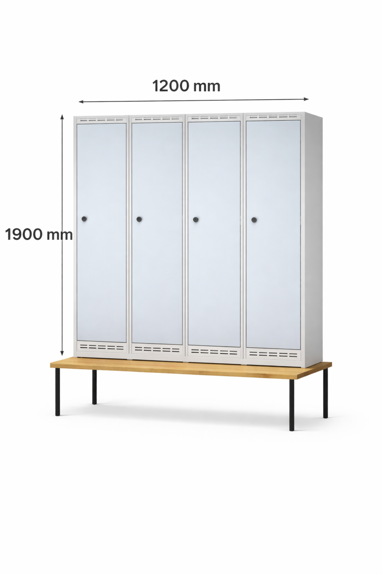 Klädskåp med dubbel funktion – SONO, 4x30